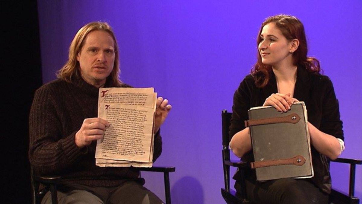 John and assistant director, Judith Feingold, discuss what it took for the painstaking authentic of the production.
[photos courtesy of GINGERNY TV]  at 