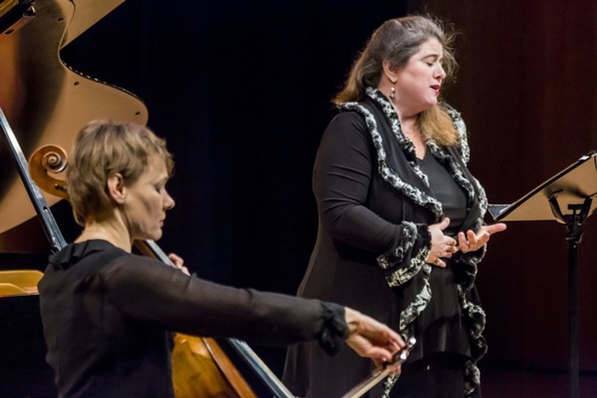 Cellist Kajsa William-Olsson and Allison Charney at 