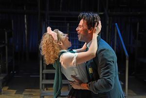 Rebecca Gibel as Hermia and Daniel Duque-Estrada as Lysander Photo