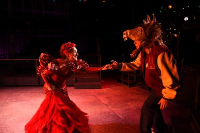 Phyllis Kay as Titania and Fred Sullivan, Jr. as Bottom Photo