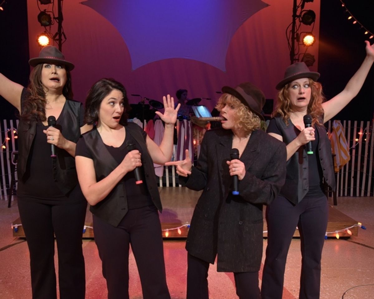 The Bikinis: Karyn Quackenbush, in back: Joanna Young, Katy Blake,Anne Fraser Thomas at 