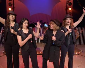 The Bikinis: Karyn Quackenbush, in back: Joanna Young, Katy Blake,Anne Fraser Thomas Photo