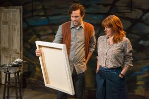 Lee Seymour & Nancy Nagrant in the 25th anniversary revival of Donald Margulies' SIGHT UNSEEN. Photo by Hunter Canning. @ BroadwayWorld Lee Seymour & Nancy Nagrant in the 25th anniversary revival of Donald Margulies' SIGH Photo