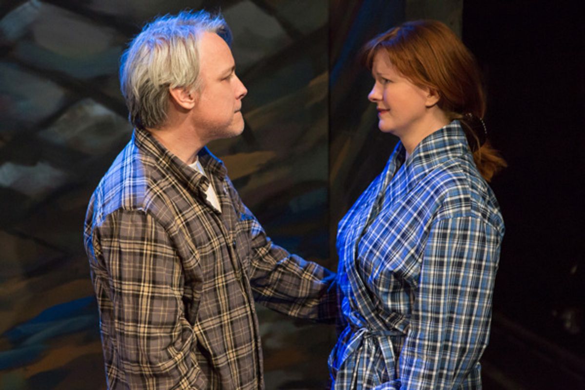 Richard Brundage & Nancy Nagrant in the 25th anniversary revival of Donald Margulies' SIGHT UNSEEN. Photo by Hunter Canning. at 