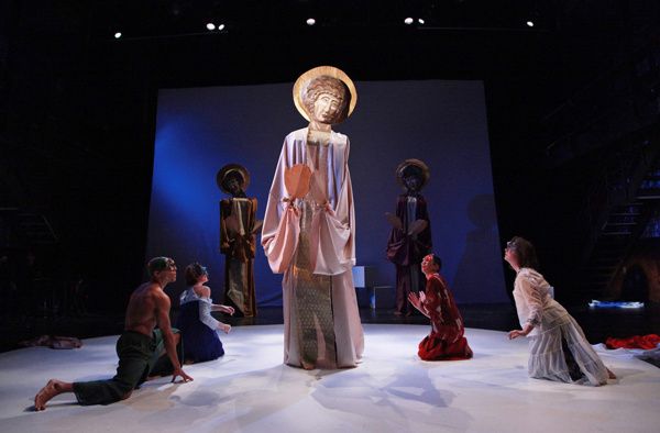 Gabriel Portuondo as Earth, Margi Sharp Douglas as Water, Erika Iverson as Air, Gilbe Photo