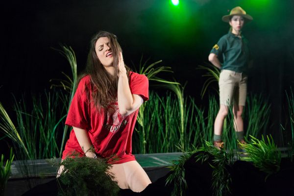 Dominique Salerno and Josephine Huang in PUSSY SLUDGE, part of Sanctuary at HERE. Pho Photo