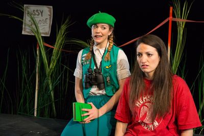 Becca Ballenger and Dominique Salerno in PUSSY SLUDGE, part of Sanctuary at HERE. Pho Photo