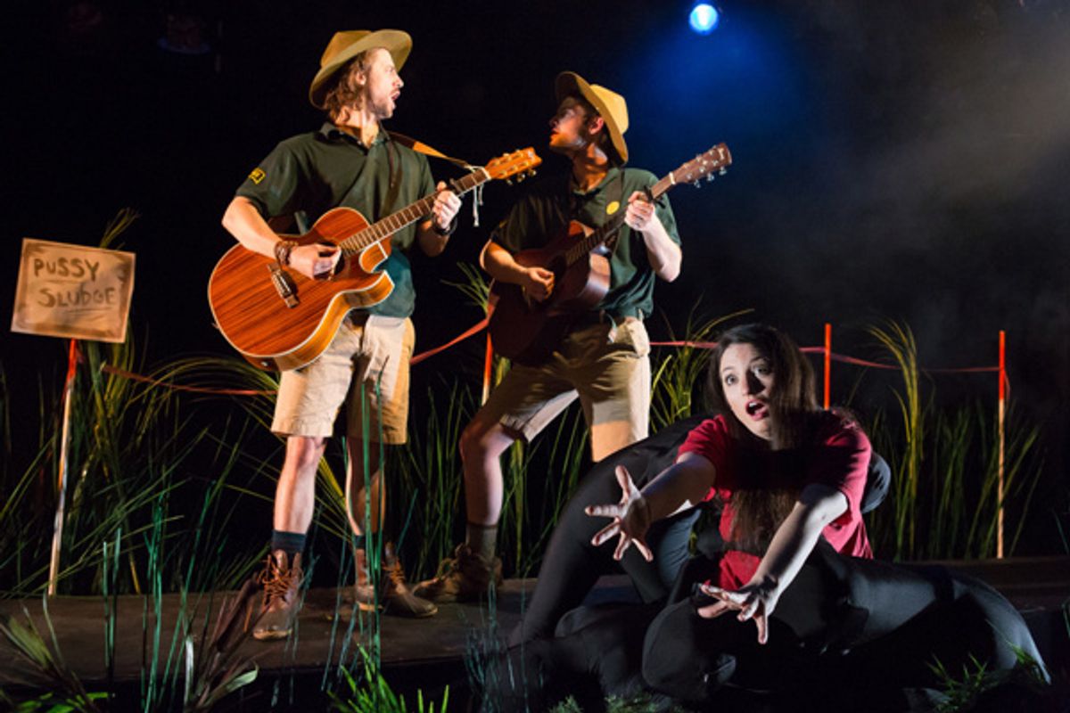 Sebastian Beacon, Adam Weppler and Dominique Salerno in PUSSY SLUDGE, part of Sanctuary at HERE. Photo by Hunter Canning. at 