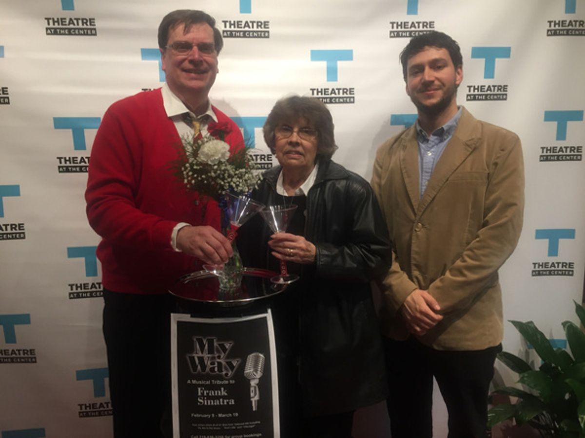Opening Night Red Carpet for MY WAY: A MUSICAL TRIBUTE TO FRANK SINATRA at Theatre at the Center with Phil Potempa and special guests like Peggy Potempa and Johan Castaneda among those in the packed audience. at 