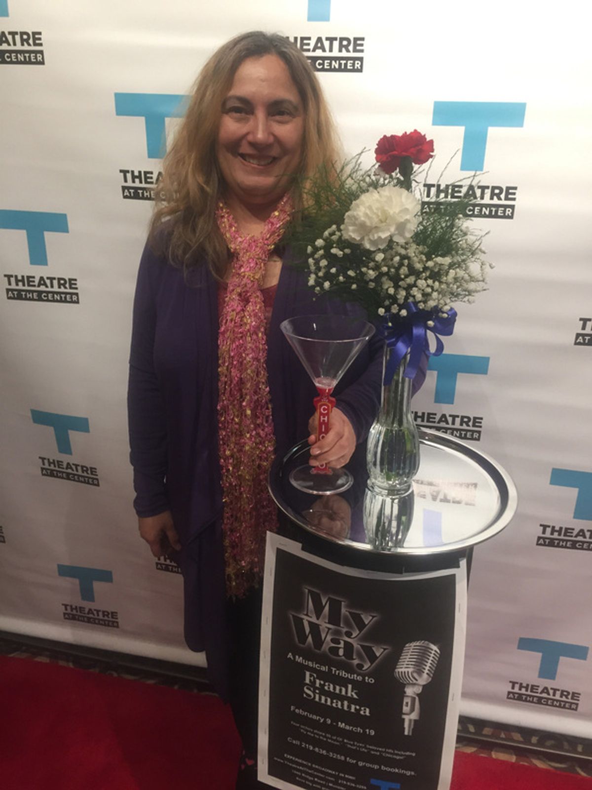 Times Columnist Eloise Valadez walking the red carpet for the Opening Night of MY WAY: A MUSICAL TRIBUTE TO FRANK SINATRA. at 