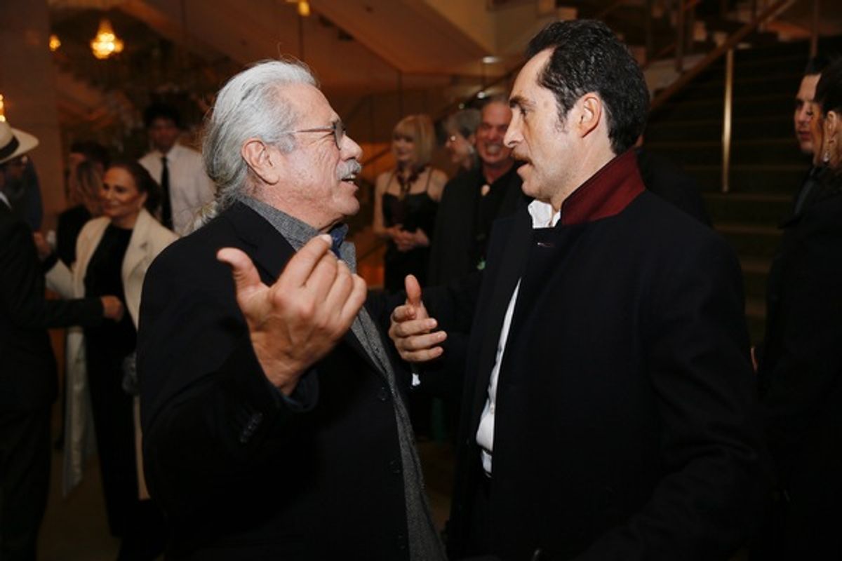 Actor Edward James Olmos and cast member Demian Bichir at 
