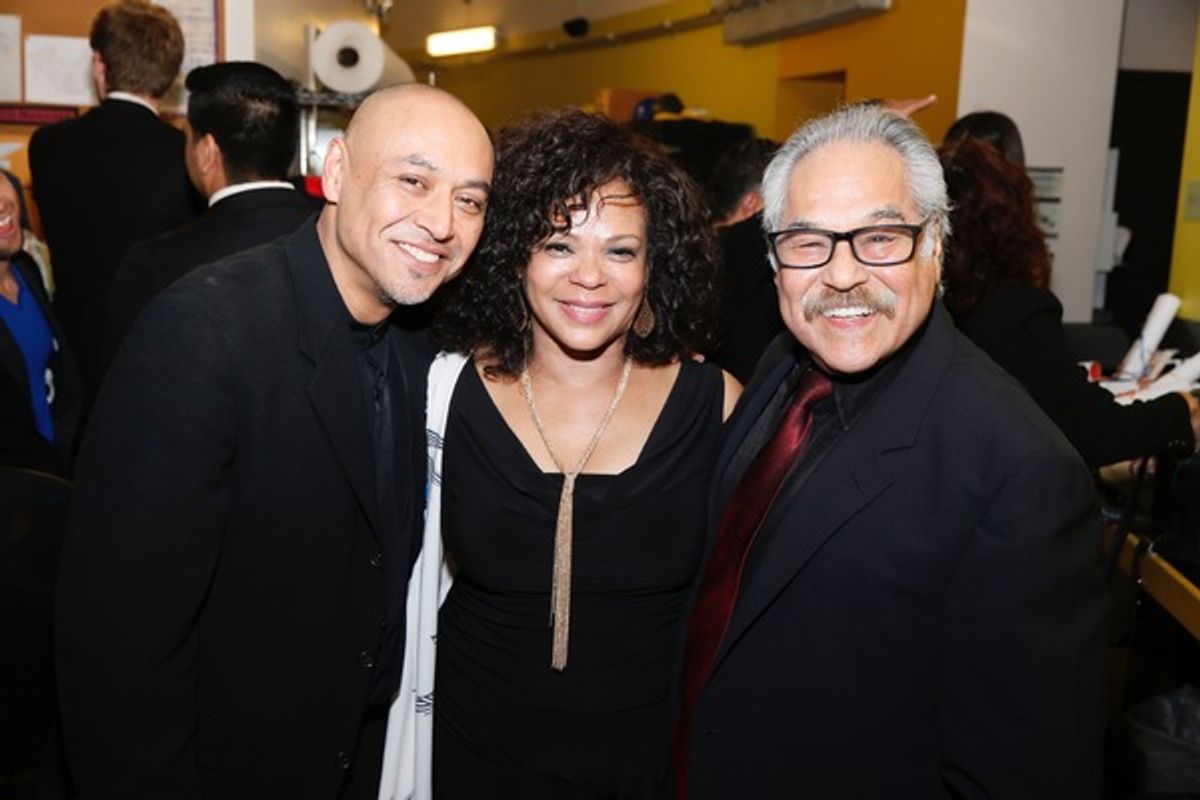 Associate director Kinan Valdez, choreographer Maria Torres and writer/director Luis Valdez at 