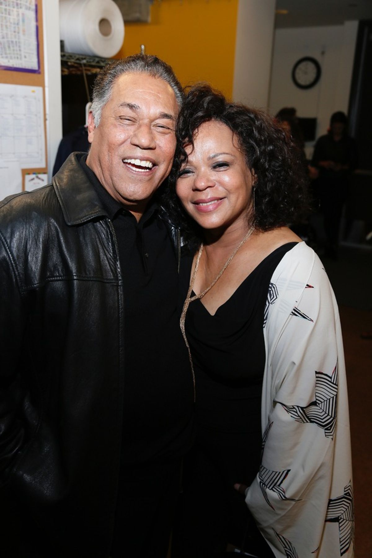 Cast member Daniel Valdez and choreographer Maria Torres at 