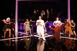 Cast member Demian Bichir and the company take their bows Photo