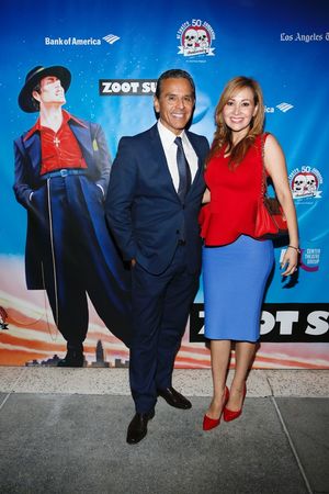 Former Los Angeles Mayor Antonio Villaraigosa and guest @ BroadwayWorld Former Los Angeles Mayor Antonio Villaraigosa and guest Photo
