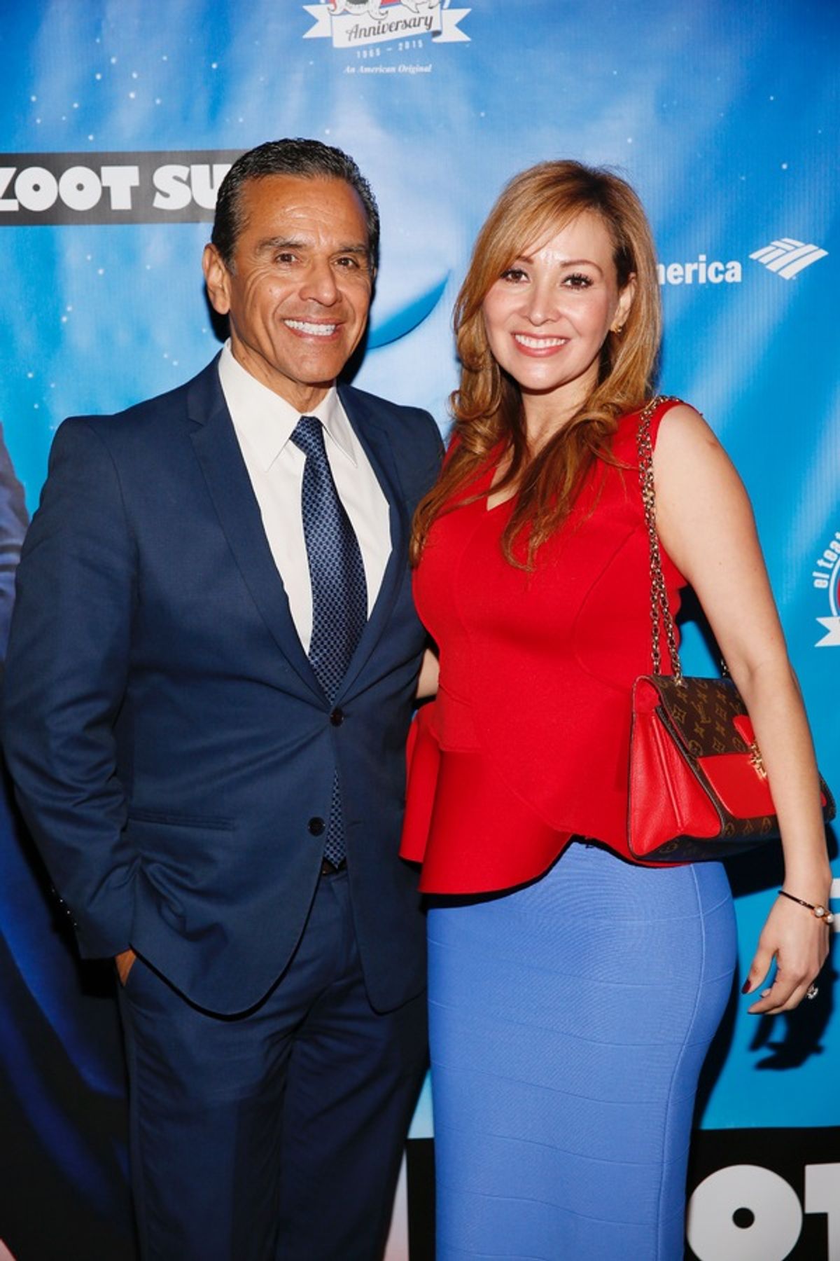Former Los Angeles Mayor Antonio Villaraigosa and guest at 