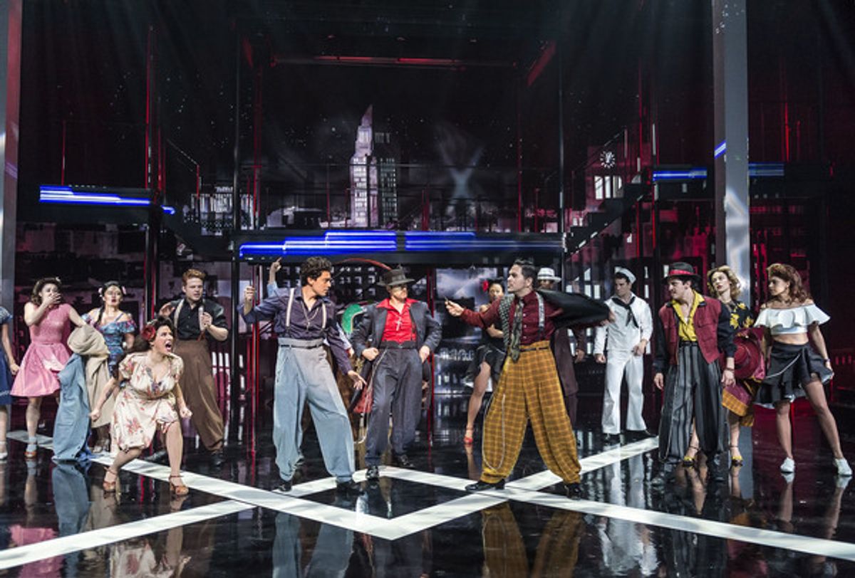 Matias Ponce, Demian Bichir and Gilbert Saldivar, and the cast of the revival of ZOOT SUIT at 