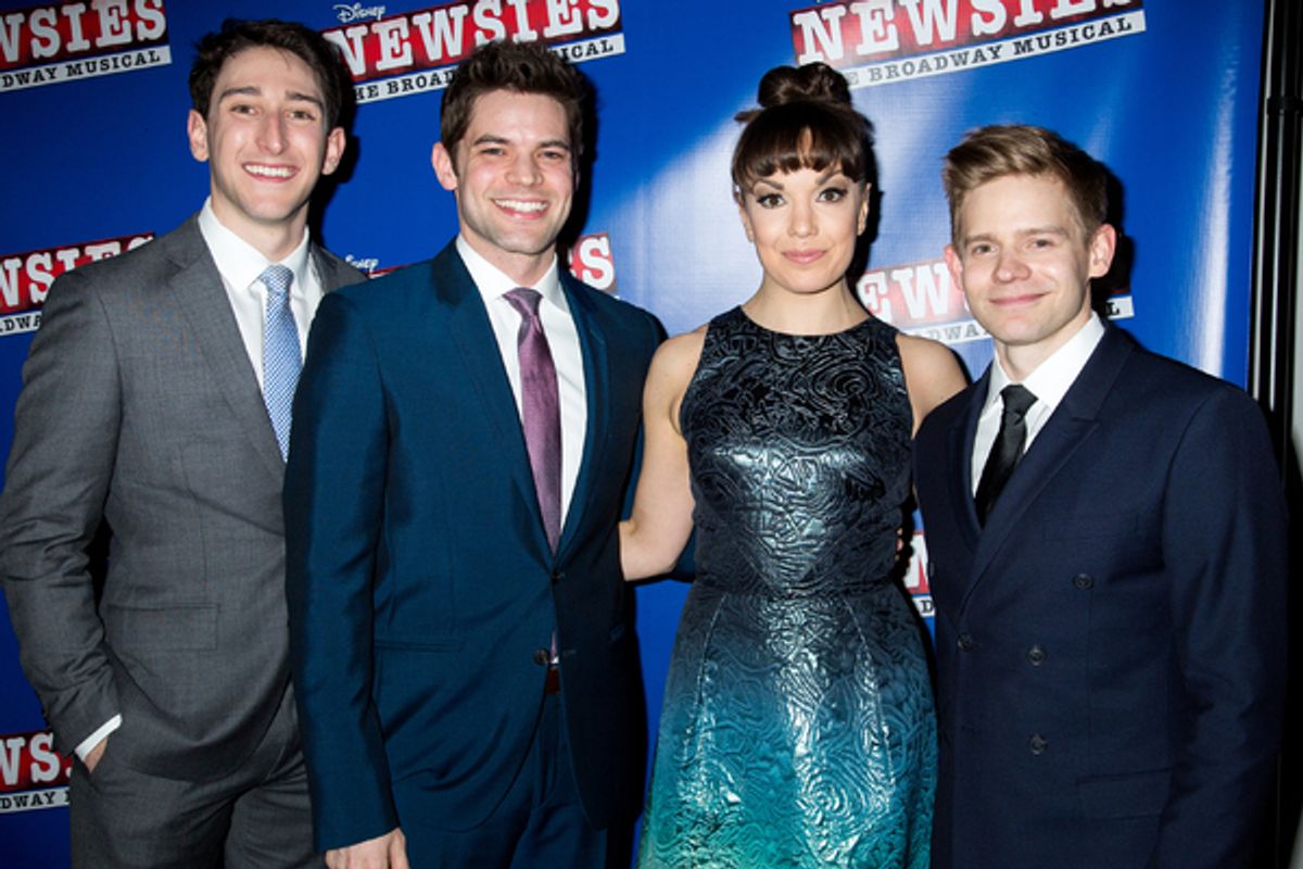 Ben Fankhauser, Jeremy Jordan, Kara Lindsay, Andrew Keenan-Bolger at 