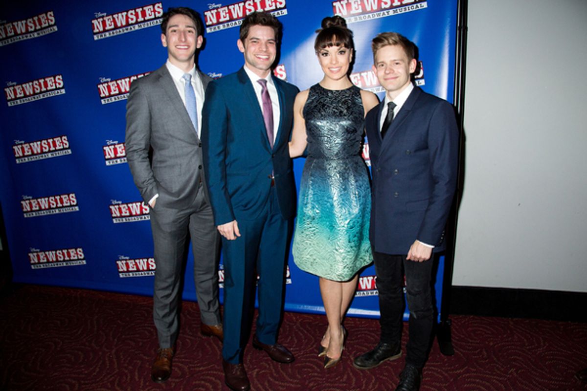 Ben Fankhauser, Jeremy Jordan, Kara Lindsay, Andrew Keenan-Bolger at 