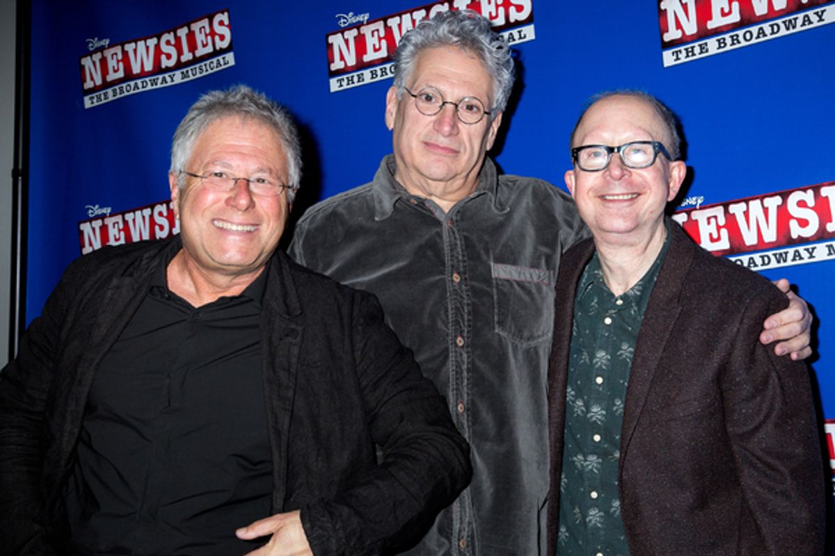 Alan Menken, Harvey Fierstein, Jack Feldman at 
