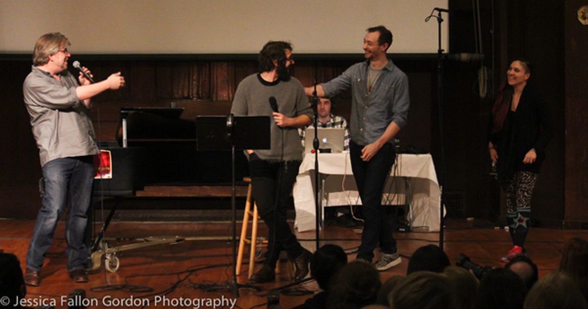 Dave Malloy, Josh Groban, Alex Gibson and Katrina Yaukey at 