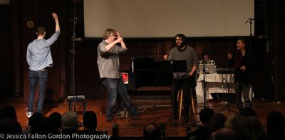 Alex Gibson, Dave Malloy, Josh Groban and Katrina Yaukey Photo