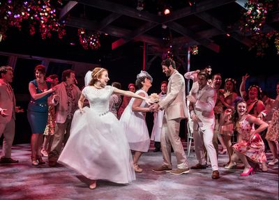 Company of MAMMA MIA. Photo by Liz Lauren Photo