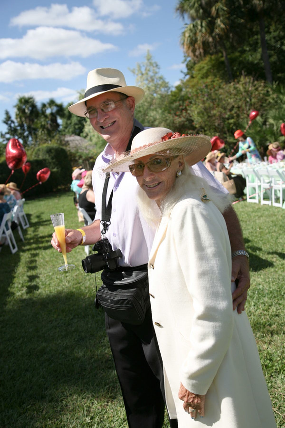 Clifford Burke, Cynthia Siegel at Hearts-n-Bloom Garden Tea Party Grows at Mounts Botanical Garden