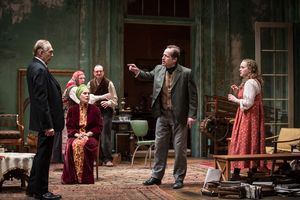 David Darlow (Serbryakov), Mary Ann Thebus (Marina), Marilyn Dodds Frank (Maria), Larry Neumann Jr. (Telegin), Tim Hopper (Vanya) and Caroline Neff (Sonya) @ BroadwayWorld David Darlow (Serbryakov), Mary Ann Thebus (Marina), Marilyn Dodds Frank (Maria), Lar Photo