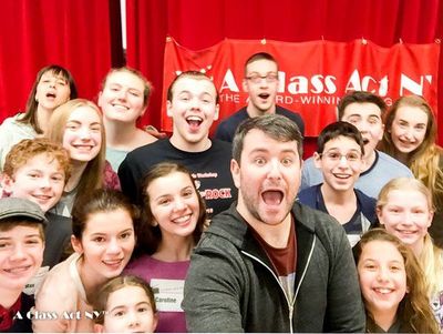 Alex Brightman and students atÂ A Class Act NY's audition technique workshop Photo