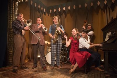 Laura Osnes, Corey Cott & cast Photo