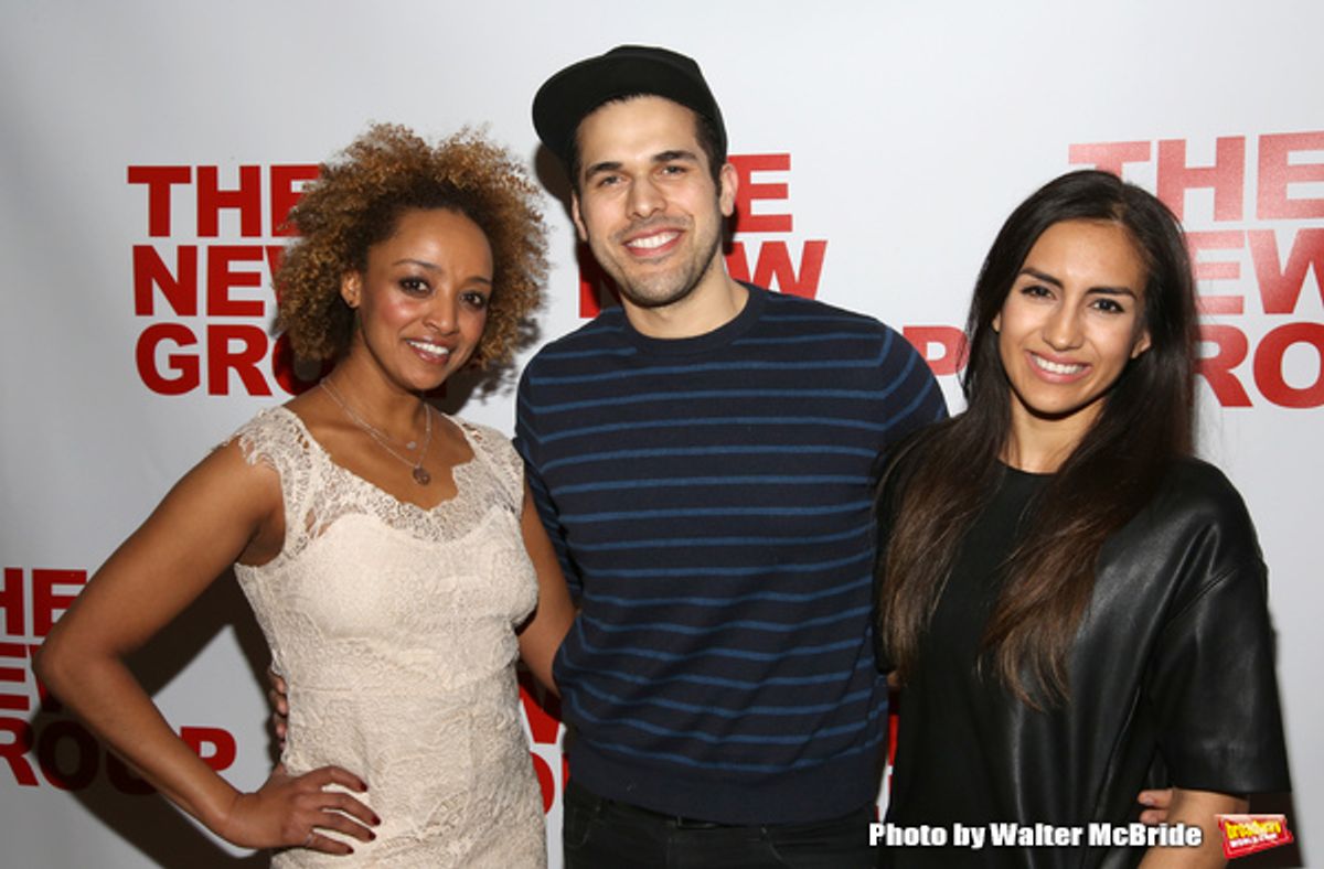 Asmeret Ghebremichael, Joel Perez and Yesenia Ayala  at 