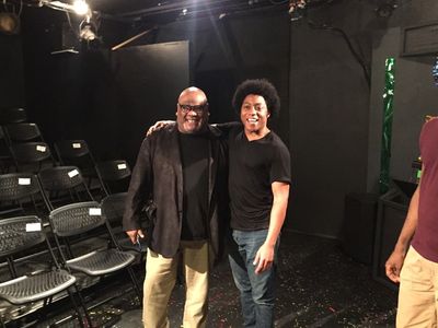 Stew with a cast member of SRO's PASSING STRANGE Photo