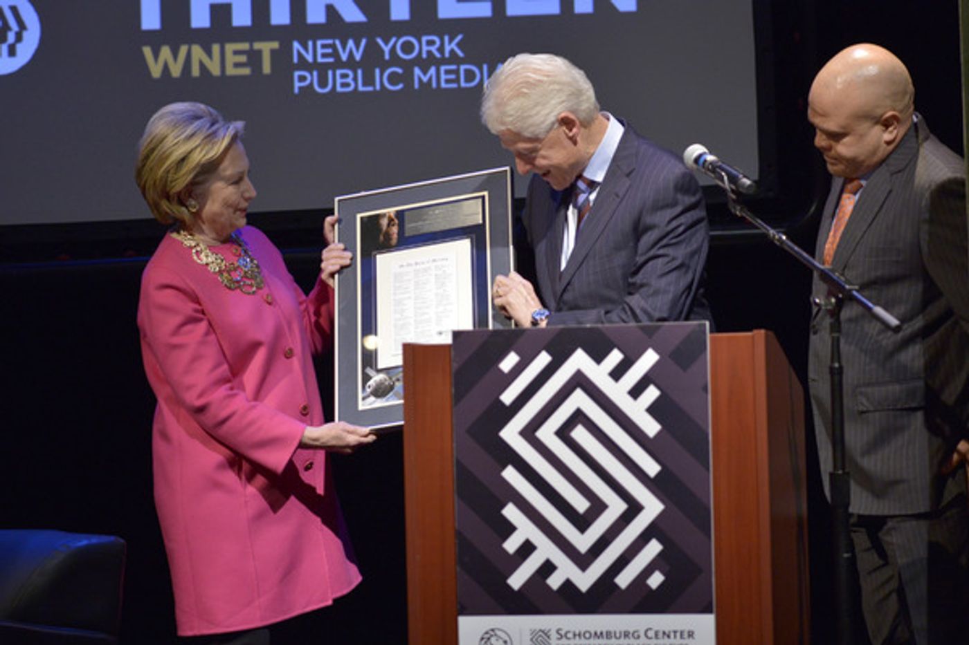 Photo Flash: Hillary Clinton and Bill Clinton Attend PBS's MAYA ANGELOU: AND I STILL RISE Preview in NYC  Image
