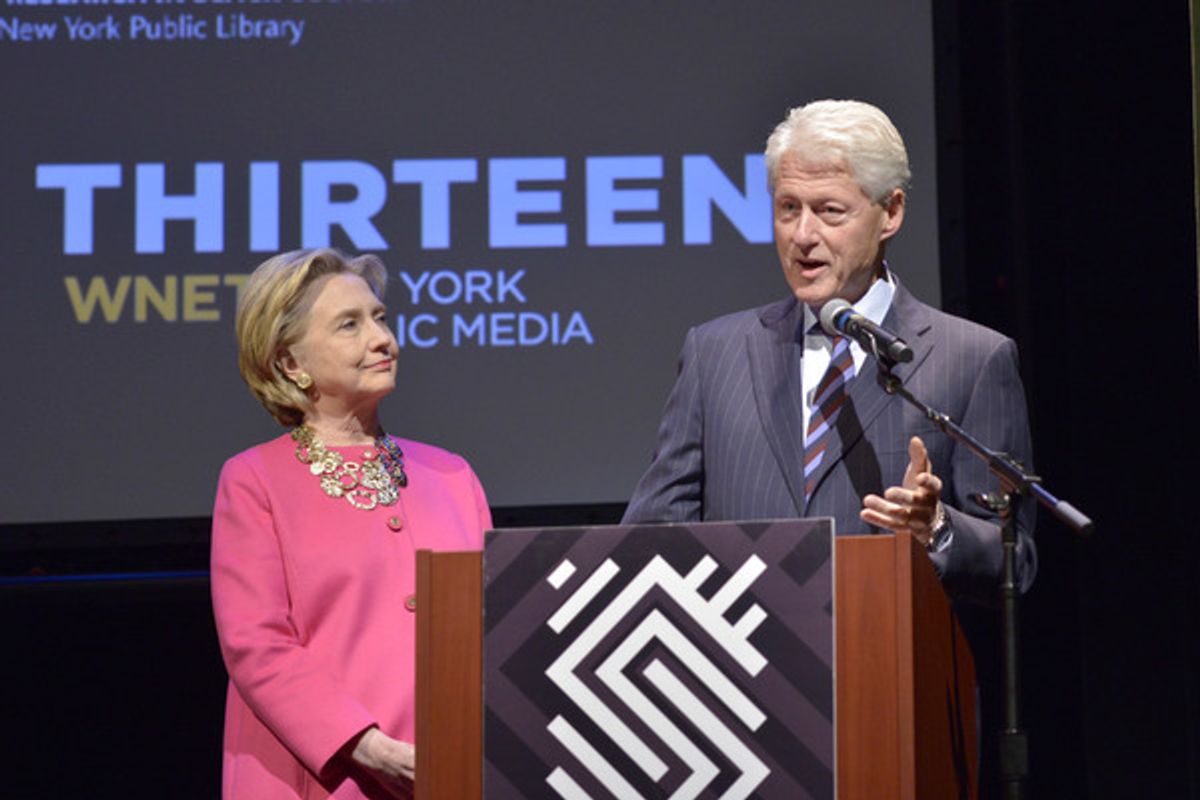Hillary Clinton and Bill Clinton at 