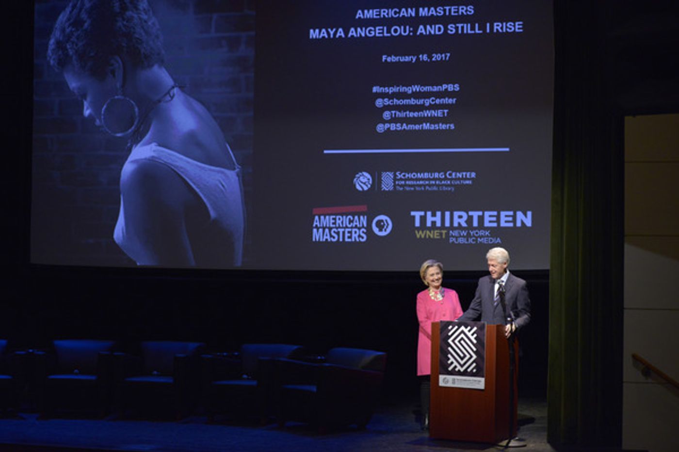 Photo Flash: Hillary Clinton and Bill Clinton Attend PBS's MAYA ANGELOU: AND I STILL RISE Preview in NYC  Image