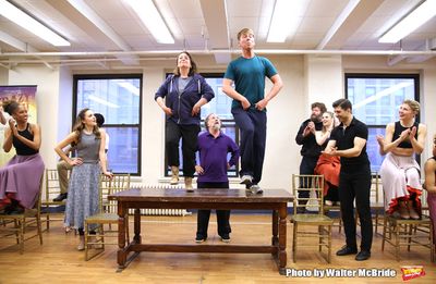 Laura Osnes, Rachel Dratch, Mark Linn-Baker, Jack McBrayer, Tony Yazbeck and cast  Photo
