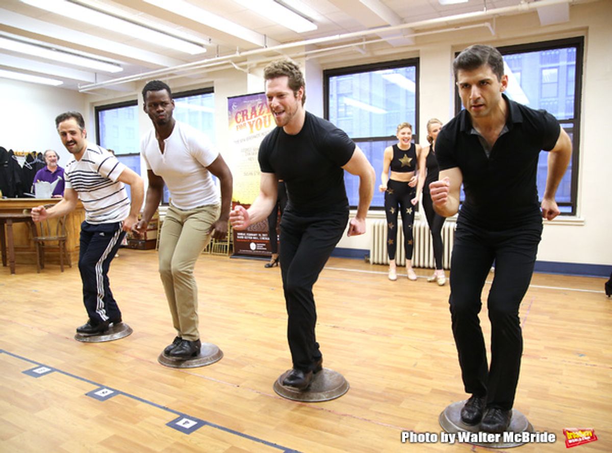 Tony Yazbeck and cast at Press Preview of CRAZY FOR YOU