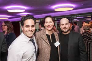 Rajiv Joseph, Giovanna Sardelli and Robert Askins attend NSangou Njikamâ€™s Worl Photo