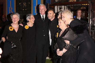 The original Calendar Girls with Gary Barlow and Tim Firth Photo