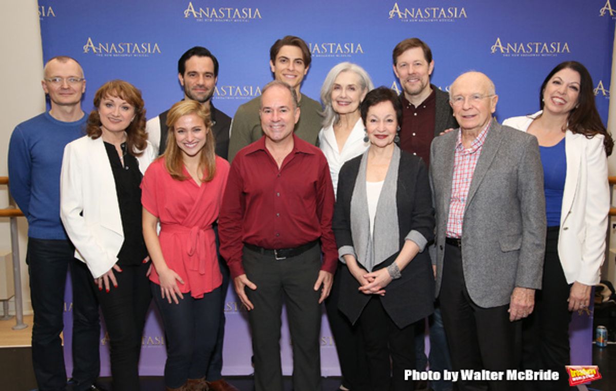 Darko Tresnjak, Caroline O'Connor, Christy Altomare, Ramin Karimloo, Stephen Flaherty, Derek Klena, Mary Beth Peil, Lynn Aherns, John Bolton, Terrence McNally and Peggy Hickey  at 