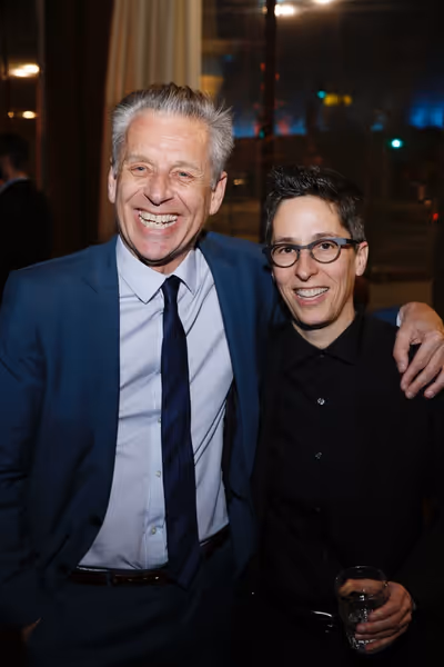 Michael Ritchie and  Alison Bechdel Photo
