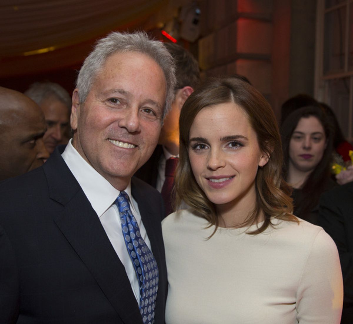 David Hoberman and Emma Watson at 