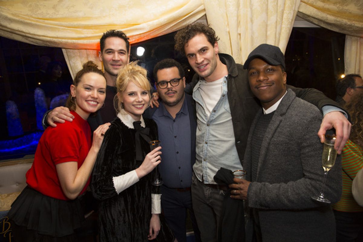 Josh Gad and Daisy Ridley, Lucy Boynton, Manuel Garcia Rulfo, Tom Bateman and Leslie Odom, Jr. at 