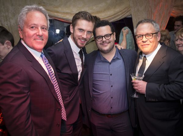 David Hoberman, Dan Stevens, Josh Gad and Bill Condon Photo