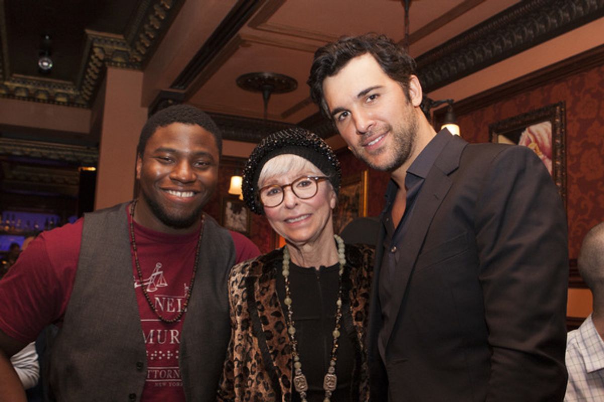 Okieriete Onaodowan, Rita Moreno and Juan Pablo Di Pace at 