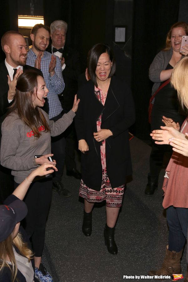 MaryAnn Hu with the cast  Photo