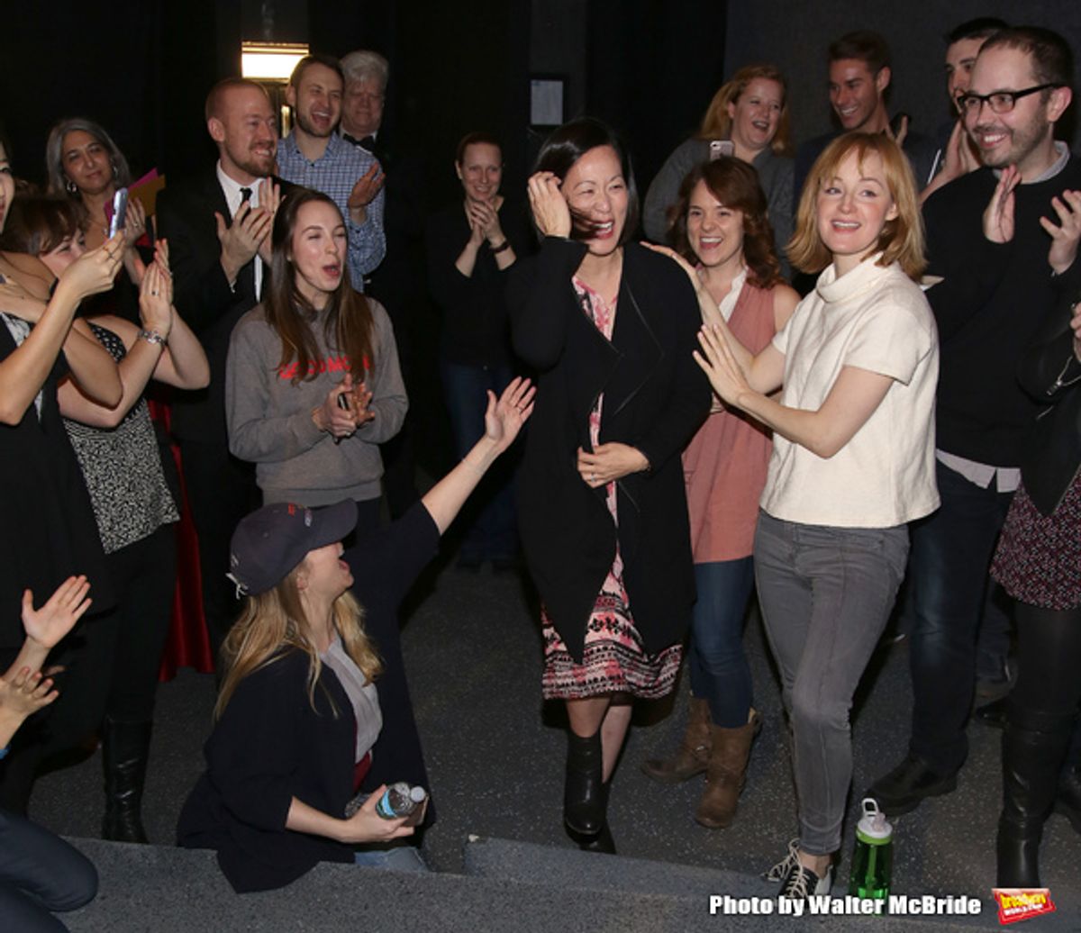 MaryAnn Hu with the cast  at 