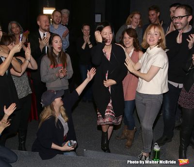 MaryAnn Hu with the cast  Photo