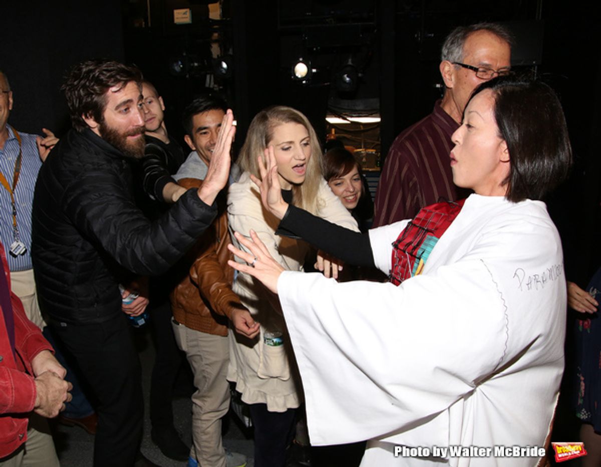 Jake Gyllenhaal, MaryAnn Hu and Annaleigh Ashford  at 